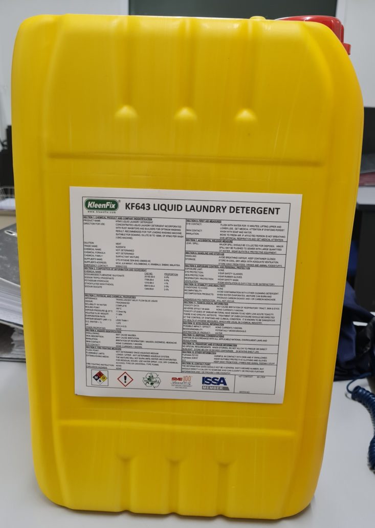 KF643 LIQUID LAUNDRY DETERGENT KleenFix